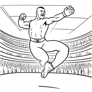 Wwe Wrestler Jumping On Opponent Coloring Page 21943-20309