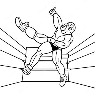 Wwe Wrestler Jumping On Opponent Coloring Page 21943-20311