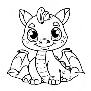 Cute Baby Dragon With Big Eyes Coloring Page 21974-20325