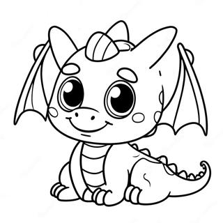 Cute Baby Dragon With Big Eyes Coloring Page 21974-20326