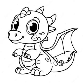 Cute Baby Dragon With Big Eyes Coloring Page 21974-20327