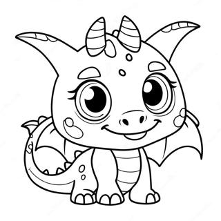 Cute Baby Dragon With Big Eyes Coloring Page 21974-20328