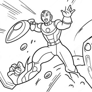 Ultraman Fighting Alien Monsters Coloring Page 21984-20334