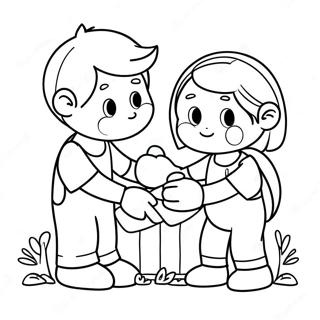 Caring Friends Helping Each Other Coloring Page 22014-20357