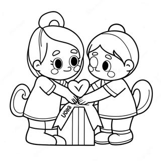 Caring Friends Helping Each Other Coloring Page 22014-20358