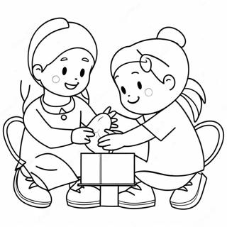 Caring Friends Helping Each Other Coloring Page 22014-20360