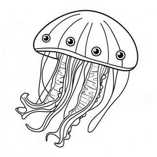 Jellyfish Coloring Page 2201-1802