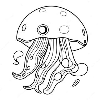 Jellyfish Coloring Page 2201-1803