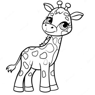 Cute Baby Giraffe Coloring Page 22044-20381