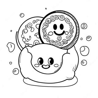 Cute Oreo Characters Coloring Page 22054-20389