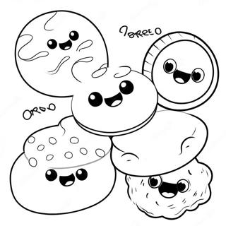 Cute Oreo Characters Coloring Page 22054-20392