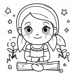 Cute Girl Easy Coloring Pages