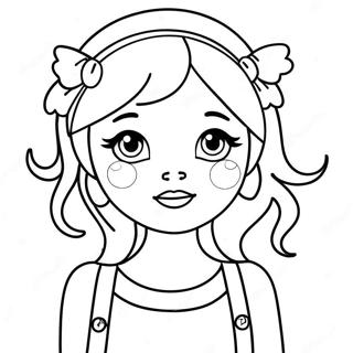 Cute Girl Easy Coloring Page 22073-20403