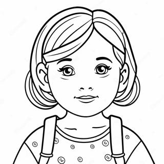 Cute Girl Easy Coloring Page 22073-20404