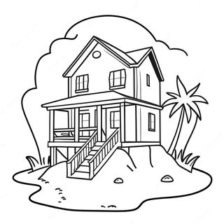 Beach House Coloring Page 22083-20411