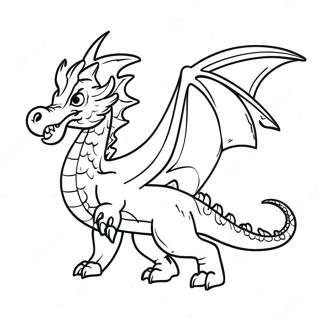 Majestic Fire Dragon Flying Coloring Page 22094-20423