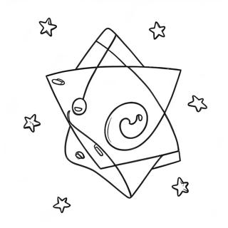 Colorful Dreidel With Stars Coloring Page 22104-20430