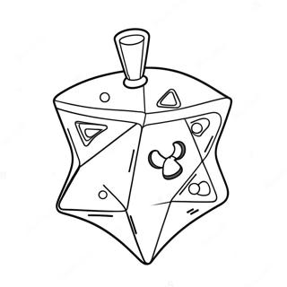 Colorful Dreidel With Stars Coloring Page 22104-20431