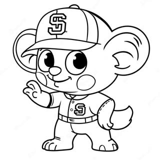 Cute Padres Mascot Coloring Page 22114-20439