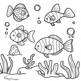 Underwater Ocean Scene Coloring Page 22123-20442