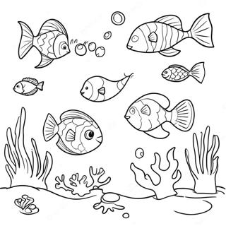 Underwater Ocean Scene Coloring Page 22123-20443