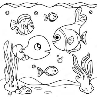 Underwater Ocean Scene Coloring Page 22123-20444