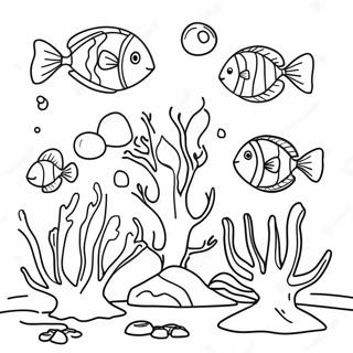 Colorful Coral Reef Underwater Coloring Page 22124-20445