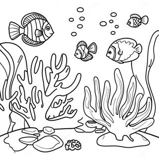 Colorful Coral Reef Underwater Coloring Page 22124-20446