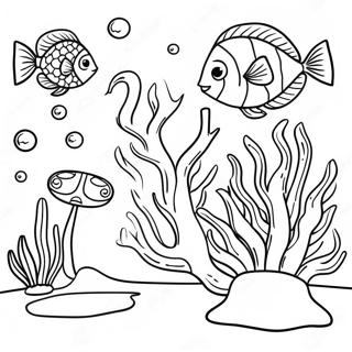 Colorful Coral Reef Underwater Coloring Page 22124-20447