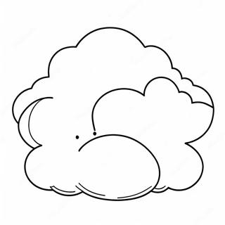 Fluffy White Cloud Coloring Page 2212-1814