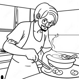 Sanji Cooking Delicious Meals Coloring Page 22154-20472