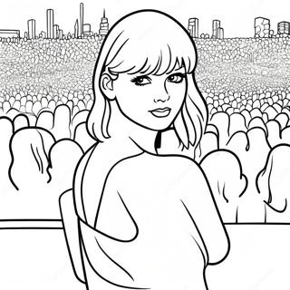 Colorful Taylor Swift Concert Scene Coloring Page 22184-20493