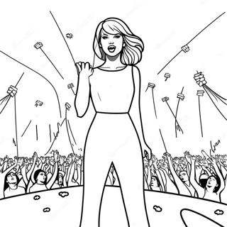 Colorful Taylor Swift Concert Scene Coloring Page 22184-20496