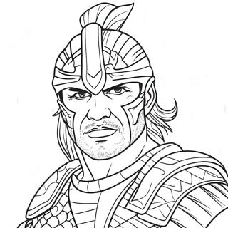 Fierce Warrior Coloring Page 22214-20517