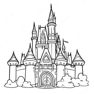 Disney Castle Coloring Page 2221-1820