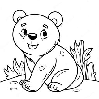 Cute Grizzly Bear Cub Coloring Page 22224-20528