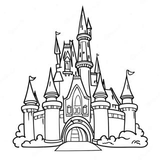 Magical Disney Castle Coloring Page 2222-1821