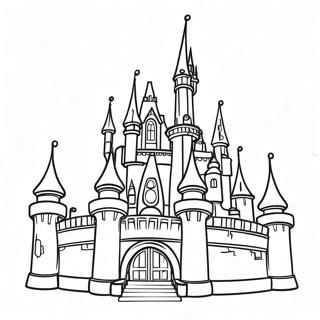 Magical Disney Castle Coloring Page 2222-1822