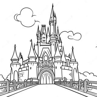 Magical Disney Castle Coloring Page 2222-1823