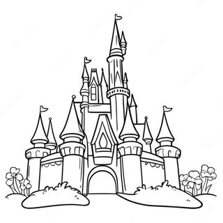 Magical Disney Castle Coloring Page 2222-1824