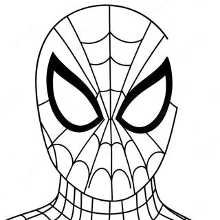 Spiderman Face Coloring Pages