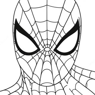 Spiderman Face Coloring Page 22263-20554