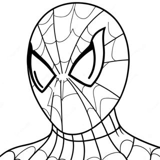 Spiderman Face Coloring Page 22263-20555