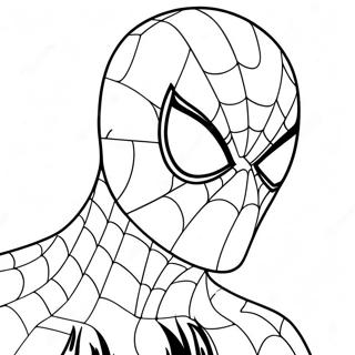 Spiderman Face Coloring Page 22263-20556