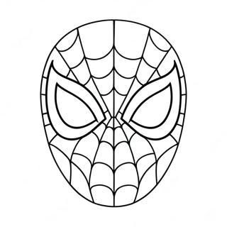 Spiderman Mask Coloring Page 22264-20557