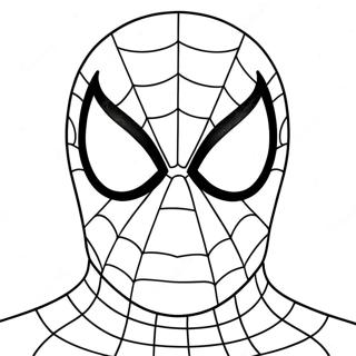 Spiderman Mask Coloring Page 22264-20558