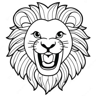 Fierce Lion Roaring Coloring Page 22274-20565