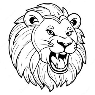 Fierce Lion Roaring Coloring Page 22274-20566