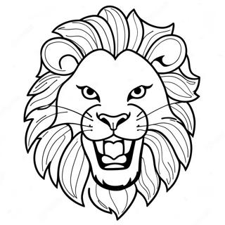 Fierce Lion Roaring Coloring Page 22274-20567