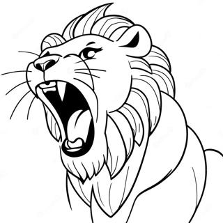 Fierce Lion Roaring Coloring Page 22274-20568